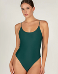 Mikoh Apollo One Piece front view in solid green