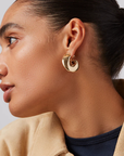 Jenny Bird Gigi Hoops on ear