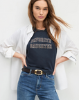 Favorite Daughter Cropped Collegiate Tee front close up