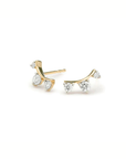 Adina Reyter Three Diamond Amigos Curve Posts side by side