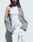 Agolde Veronica One Shoulder Tank with shirt jacket