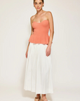 Line and Dot Saffy Peplum Top full body front