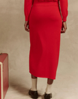 The Great the Button Front Sweater Skirt back