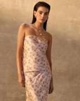 Cami NYC Prima Hammered Strapless Cami close up