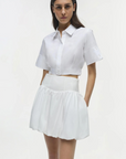 Simkhai Pippa Bubble Mini Skirt close up front
