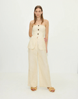 Simon Miller Bloo Linen Pant Pinstripe front