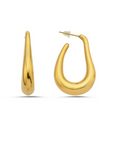 Gold Wavy Hoops