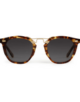 Krewe Beau II Kyoto Tortoise 18k Polarized Sunglasses front by itself