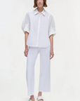 Simkhai Gemma Shirt White full body front