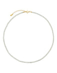 Sidekick Aquamarine Beaded Necklace by itself