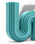 Davie Ocho 70s Candle Beeswax Soy in Teal close up