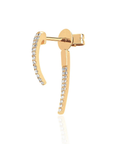 Single Diamond Hook Stud Earring side