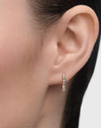 Multicolor Oda Hoops front view on model