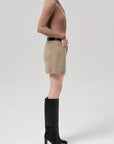 Ramona Mini Skirt side view on model
