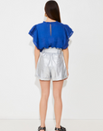 Suncoo Benassi Paperbag Metallic Short back