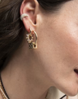 Adina Reyter Wide Pave Diamond Ear Cuff on model