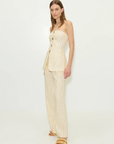 Simon Miller Bloo Linen Pant Pinstripe side