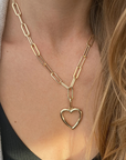 Thatch Open Heart Necklace close up