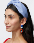 Lele Sadoughi Greta Cotton Headband side on model