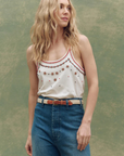 The Great the Beaded Slim Tank front view