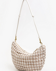 Clare V Lune Knot Woven Leather Bag side