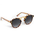 Krewe STL Nylon Caffe 24k Sunglasses side view, by itself