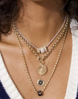 Adina Reyter 18" Chunky Rolo Chain stacked with other necklaces