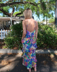 Amanda Uprichard Poise Halter Maxi Dress back
