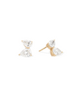 Adina Reyter 2 Diamond Petal Post Lab Grown side by side