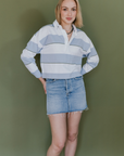 Agolde V Waist Mini Skirt front detail