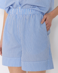 Berenice Pselin Stripe Pull on Short close up front