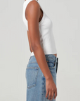 Agolde Shrunken Poppy Tank White side