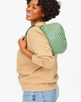 Clare V Petit Moyen Messenger in Fern Mist on back