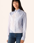 Cissa the Raw Edge Western Shirt front view