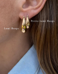 Thatch Lumi Hoop Earring Gold with petite hoop