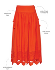 Hunter Bell Nathalie Embroidered Skirt with details