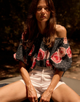 Natalie Martin Ella Top Poppy Print front