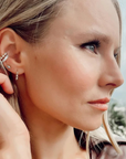 Adina Reyter London Pave Spike Huggie on model