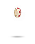 Adina Reyter Red Ceramic Checker Bead Mini side close up