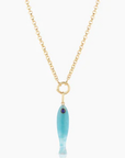 Thatch Fortuna Amazonite Charm on chain with charm clip