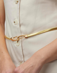 Lele Sadoughi Stretch Chain Belt on waist