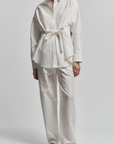Saint Art Quinton Linen Crinkle Pant full body