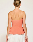 Line and Dot Saffy Peplum Top back