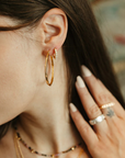 Sierra Winter Muse Hoop Earring close up