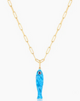 Thatch Fortuna Howlite Charm on chain