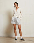 Perfect White Tee Riley Woven Stripe Short full body