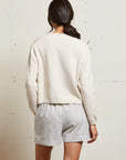 Perfect White Tee Riley Woven Stripe Short back