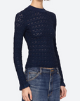Sea Ruby Long Sleeve Top Navy front/side