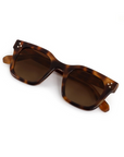 Krewe Celeste Maple and Crystal Polarized Sunglasses folded