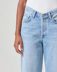 Agolde V Waist Baggy Jean close up front